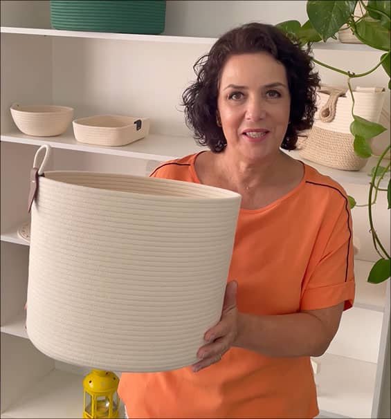 como fazer cesto de corda passo a passo máquina doméstica