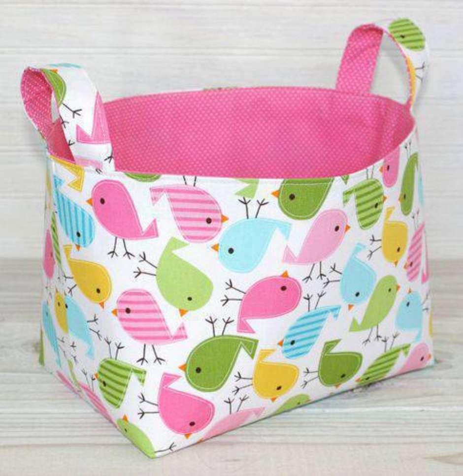 aproveitar retalhos para cestos organizadores