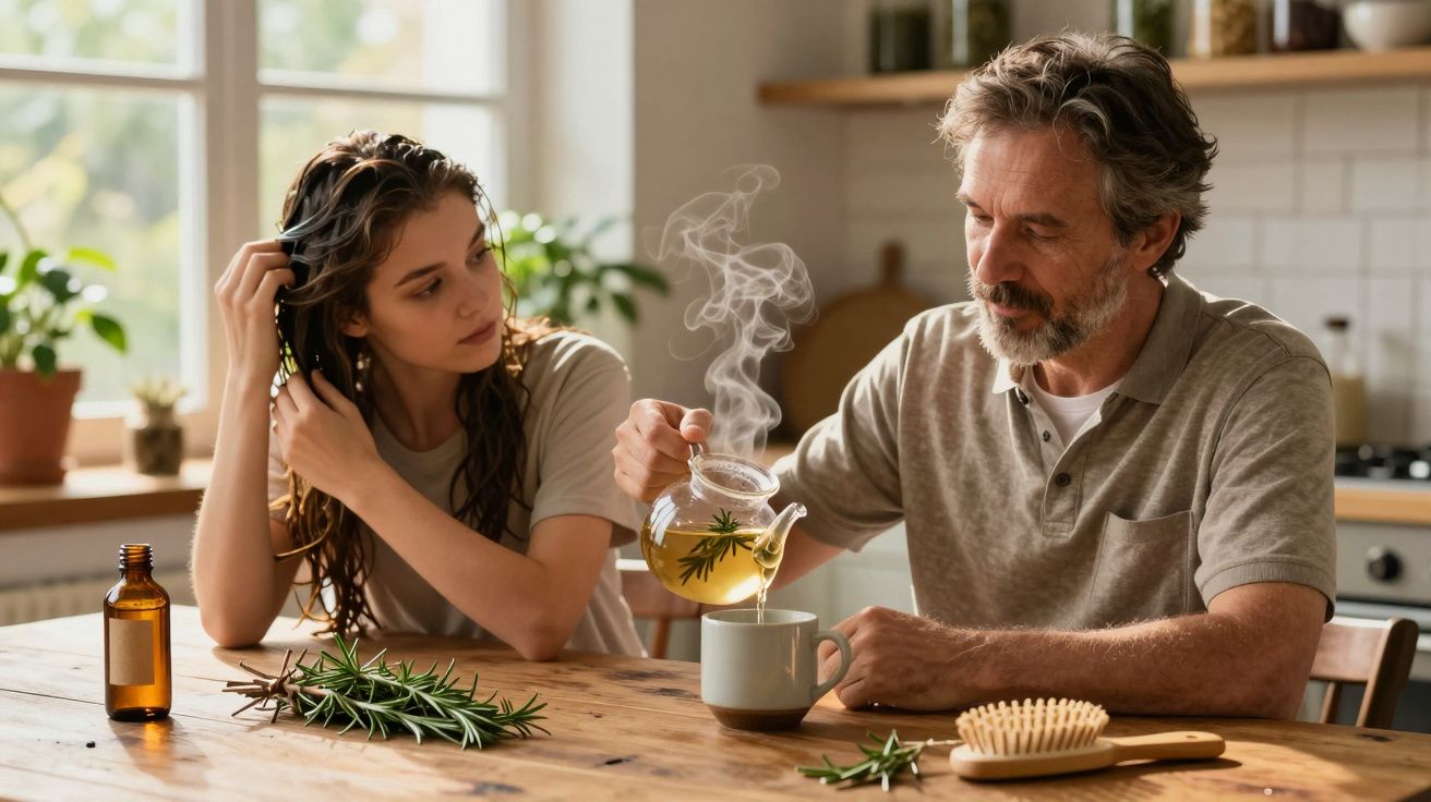 como fazer chá de alecrim para cabelo crescer mais rápido