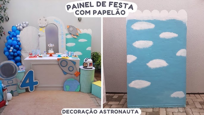 Como fazer decoração de festa infantil com papelão