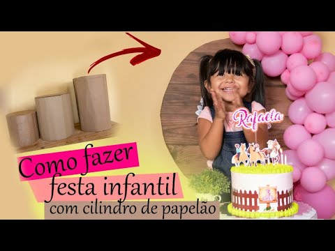 Como fazer decoração de festa infantil com papelão