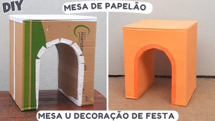 Como fazer decoração de festa infantil com papelão