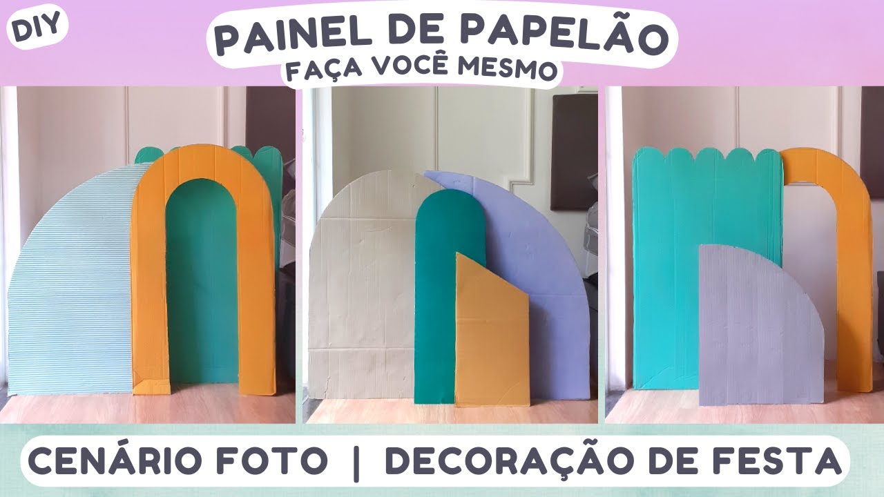 Como fazer decoração de festa infantil com papelão