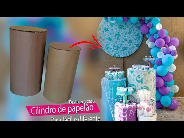 Como fazer decoração de festa infantil com papelão