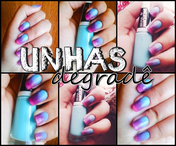 tutorial unhas degradê esponja
