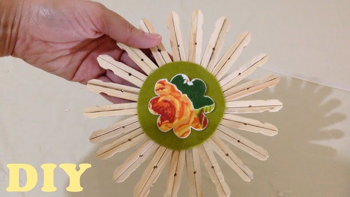 Como fazer descanso de panela com prendedor de madeira