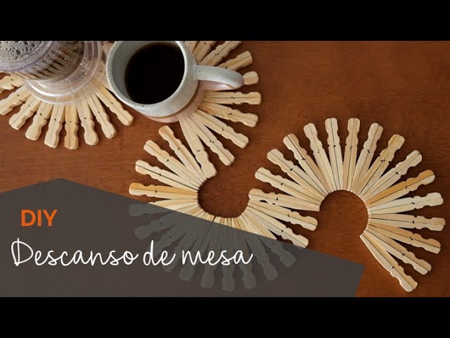 Como fazer descanso de panela com prendedor de madeira