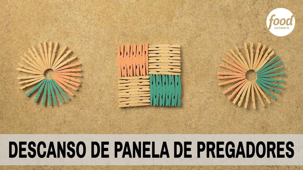 Como fazer descanso de panela com prendedor de madeira