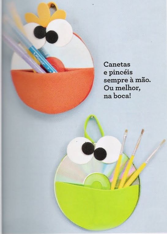 como decorar com CDs velhos e tecido