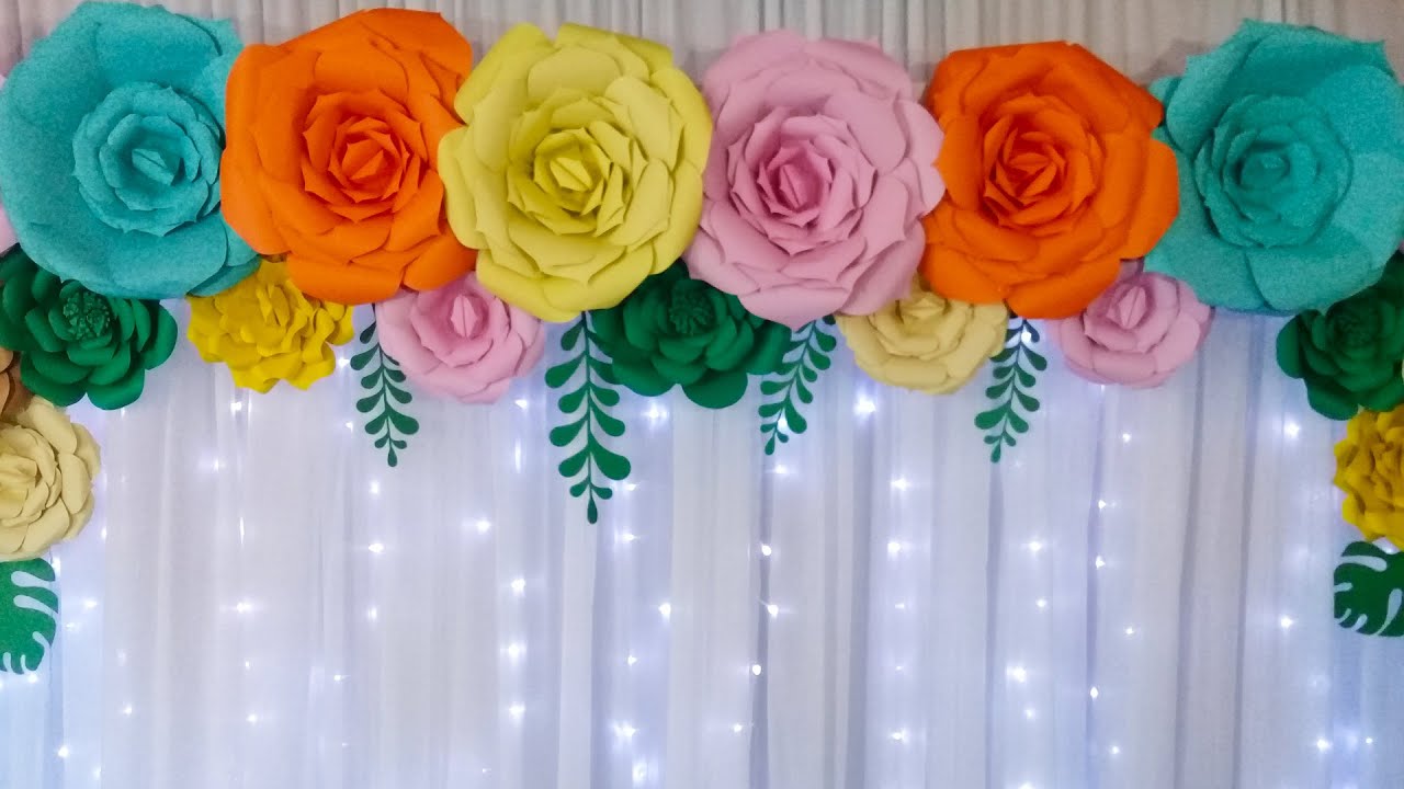 Como fazer flores de papel gigantes para festas