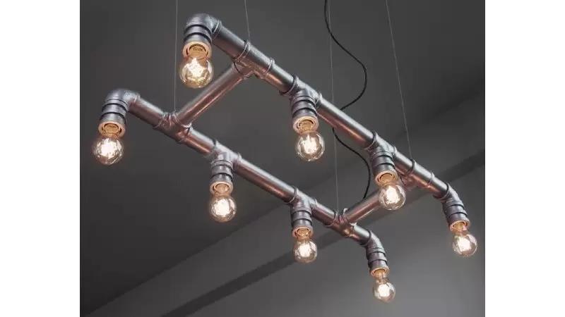 projeto luminária industrial DIY