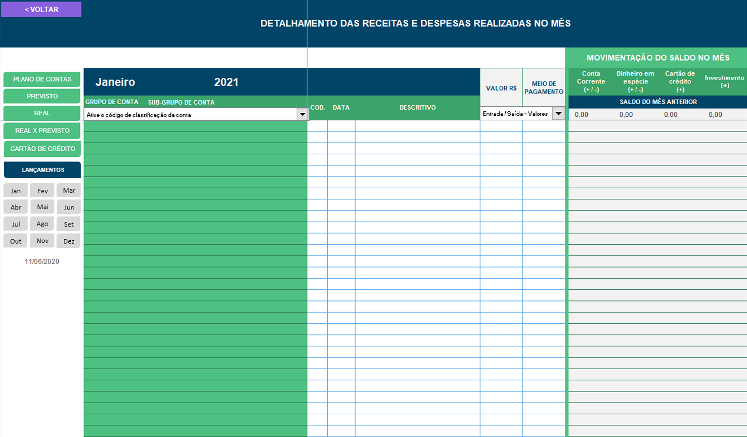 Como fazer o orçamento doméstico do zero usando o Excel