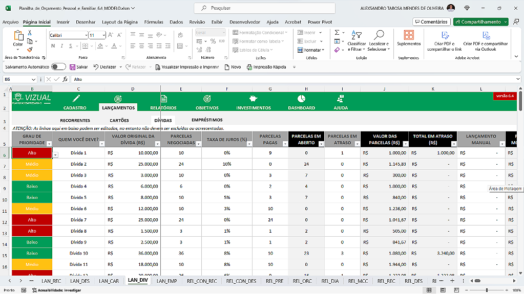 Como fazer o orçamento doméstico do zero usando o Excel