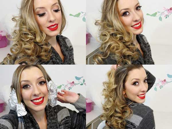 como fazer cachos com papel aluminio e chapinha