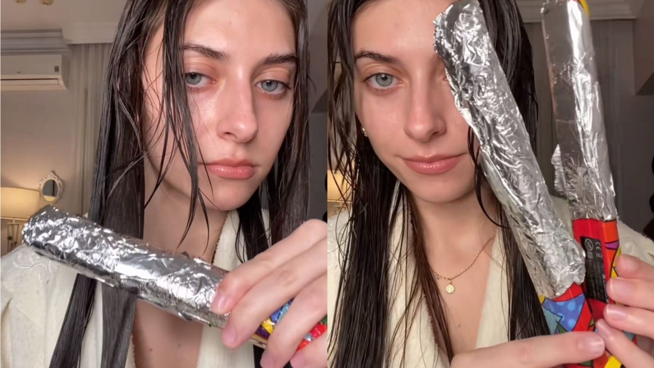 Como fazer ondas no cabelo com papel alumínio