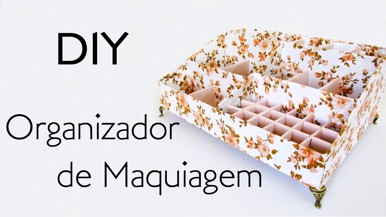 decoração organizador maquiagem mdf