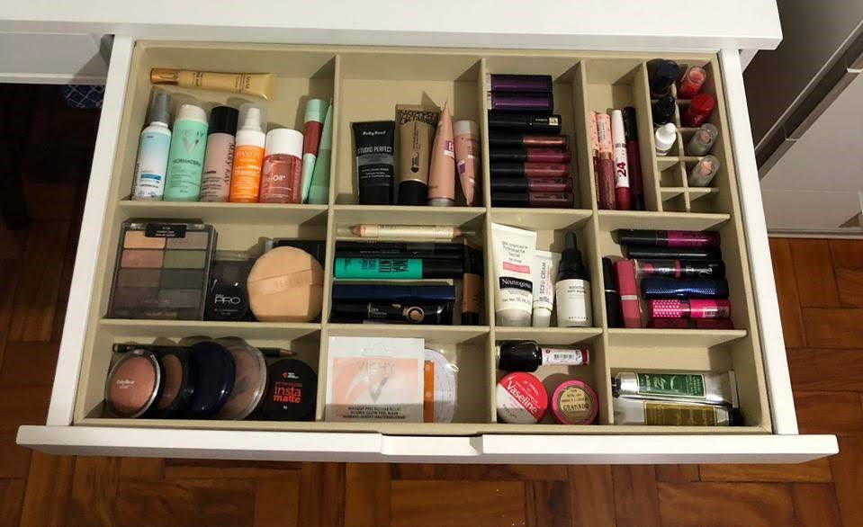 Como fazer organizador de maquiagem em MDF