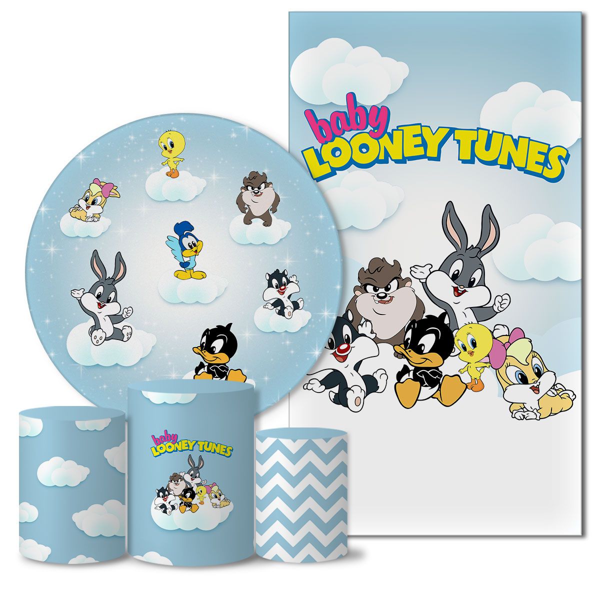 como fazer painel de tecido baby looney tunes