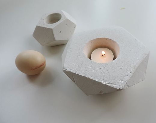 como fazer porta vela de cimento rústico