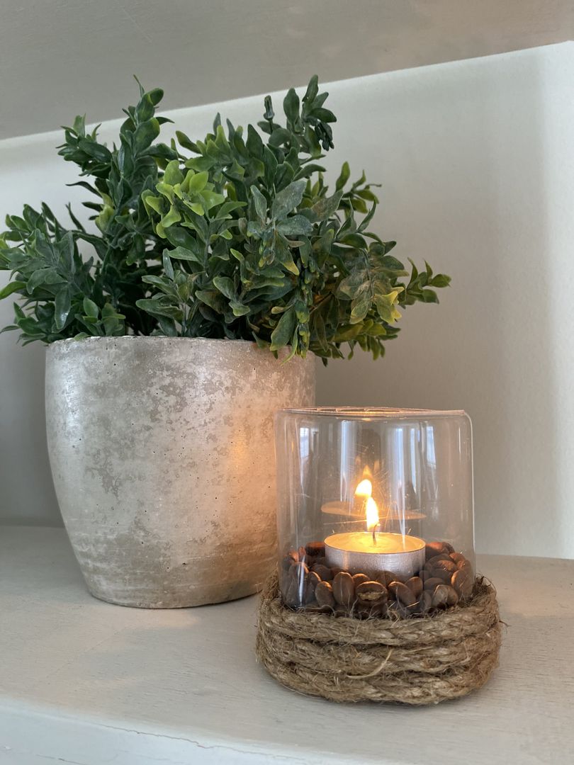 como fazer porta vela de cimento rústico