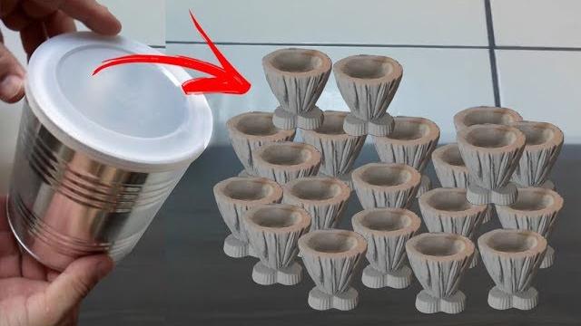 como fazer porta vela de cimento rústico