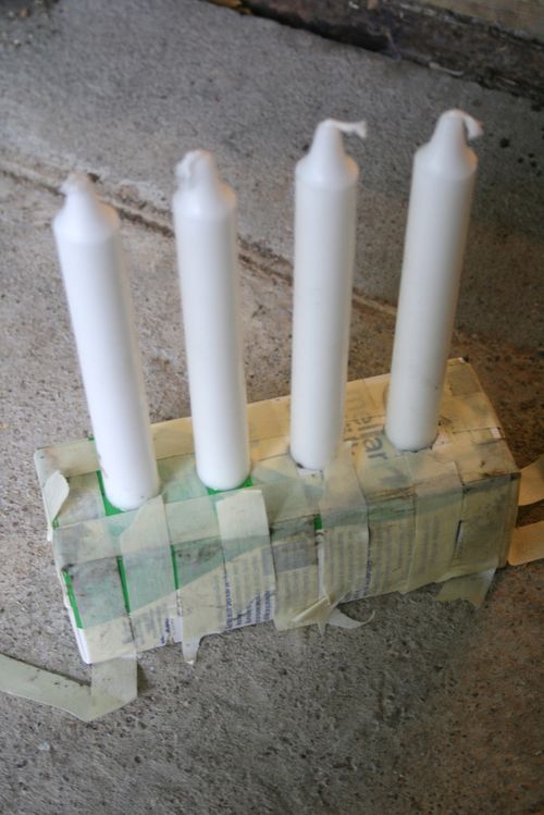 DIY porta velas de concreto passo a passo