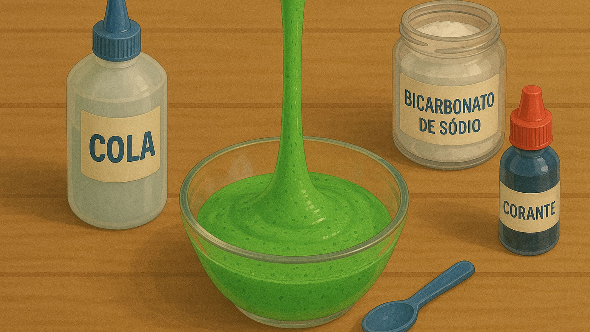 como fazer slime caseiro sem borax