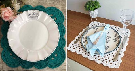 passo a passo sousplat de crochê redondo