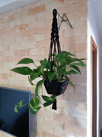 DIY suporte plantas macramê com barbante de algodão