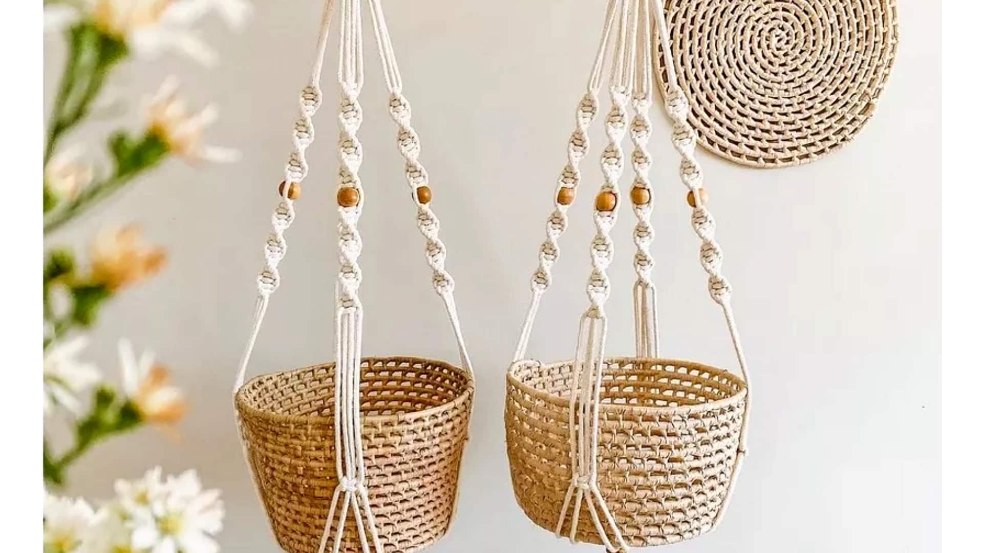 como fazer suporte de plantas em macramê para iniciantes