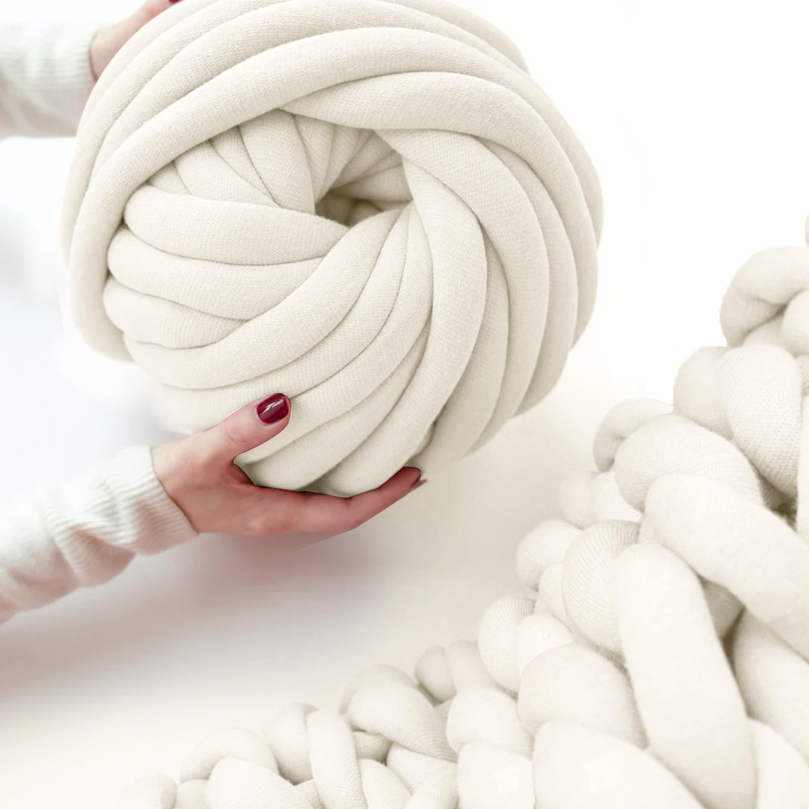 Como fazer tricô de braço (arm knitting) para mantas