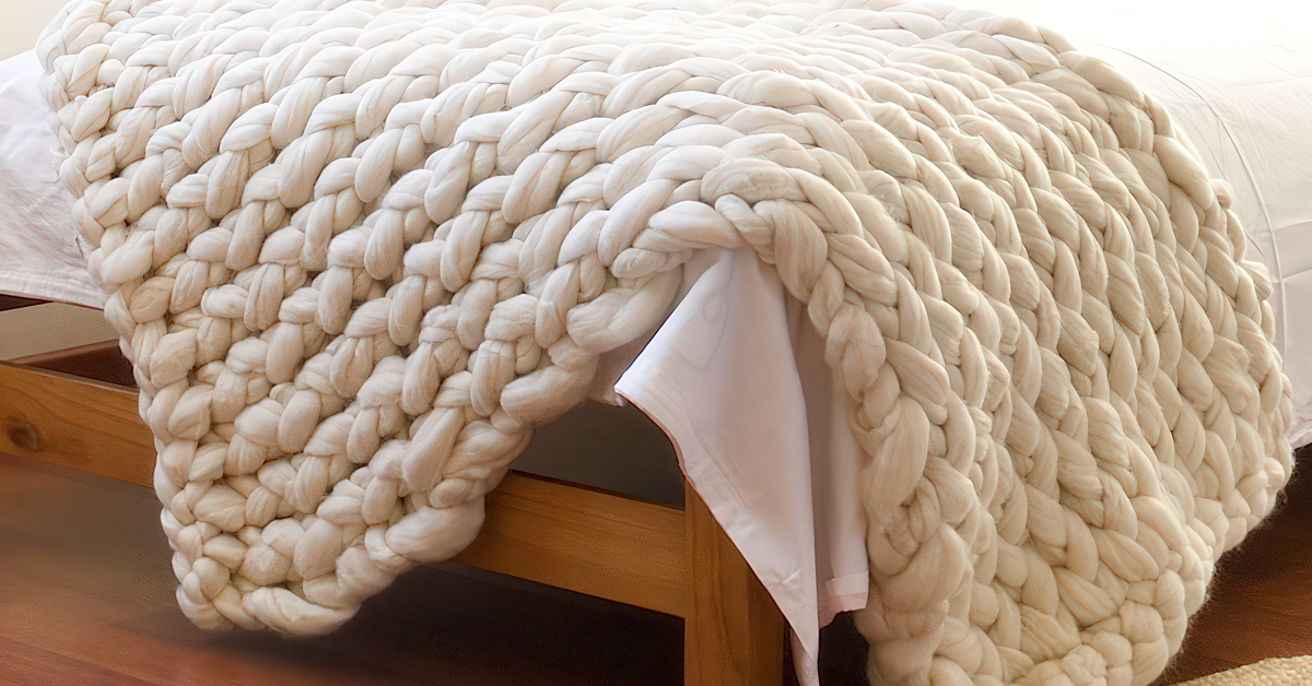 aprender a fazer tricô com os braços