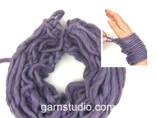 aprender a fazer tricô com os braços