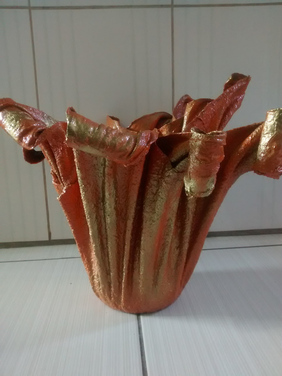 Como fazer vasos de toalha e cimento