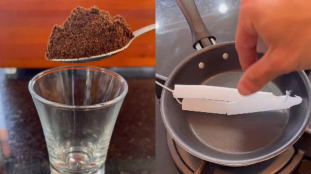 aromatizador de café com grãos e vela