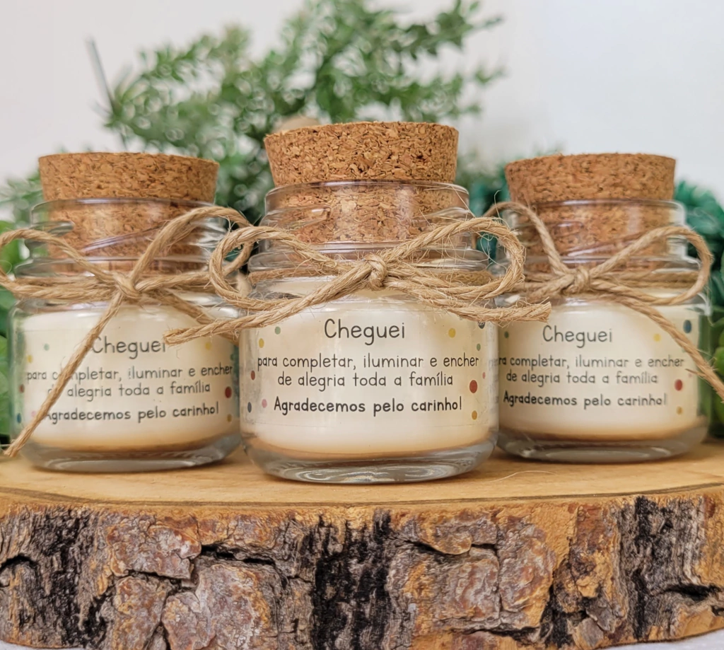 como fazer velas de lembrancinha para maternidade