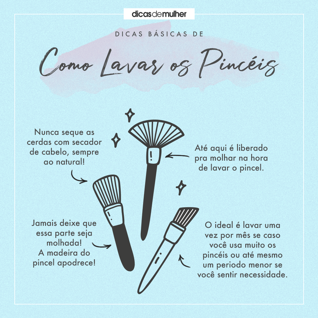 como limpar os pincéis de maquiagem