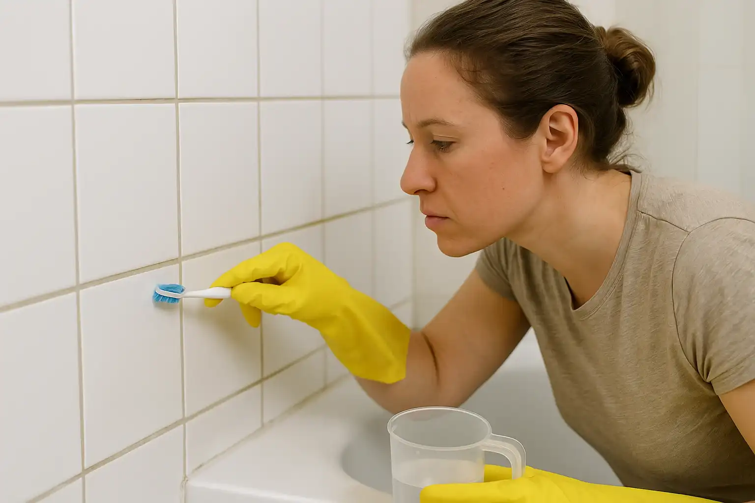 receita caseira para limpar rejunte encardido