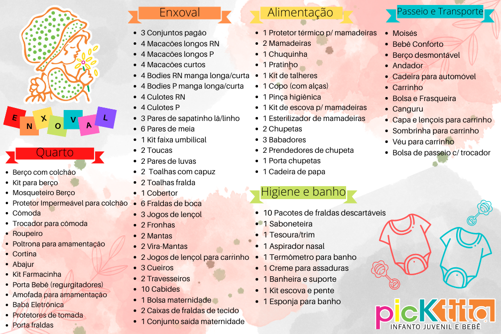 roupas de bebê por tamanho e idade