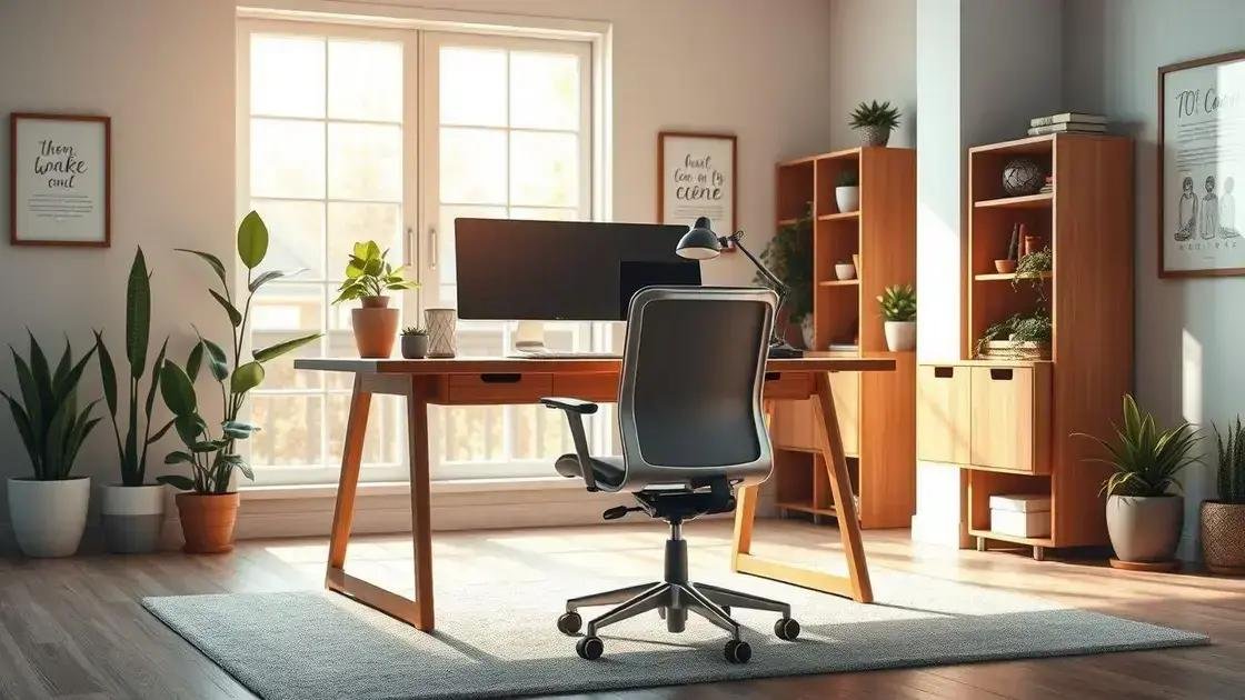como montar home office ergonômico barato