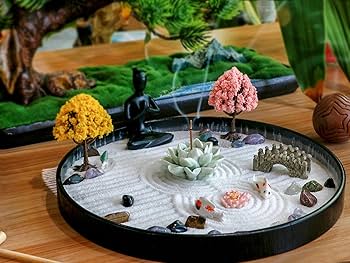 como fazer jardim zen de mesa