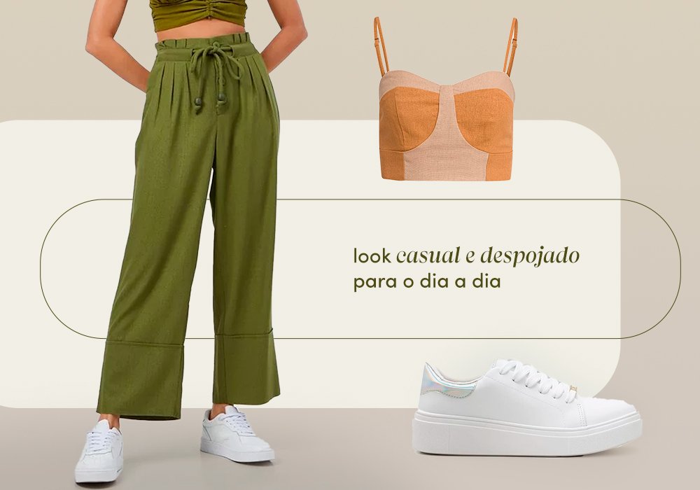 como usar calça pantalona com tênis