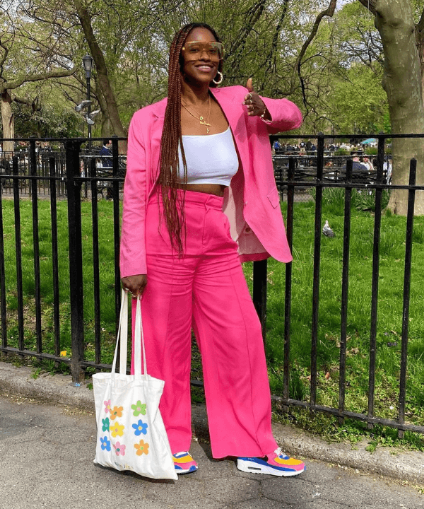 looks com calça pantalona estampada