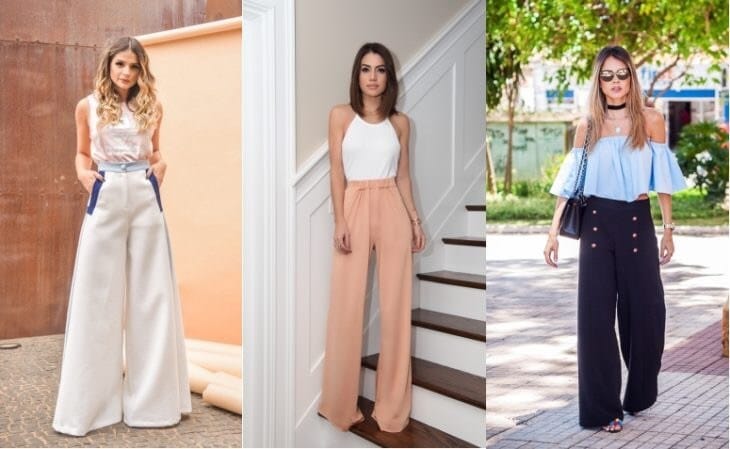 calça pantalona flare diferença