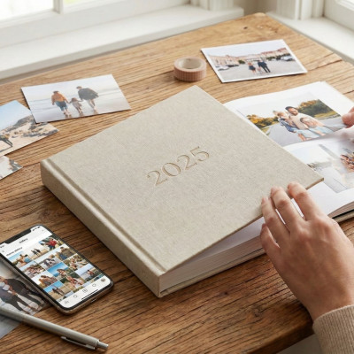 Como organizar álbuns de fotos de família físicos e digitais