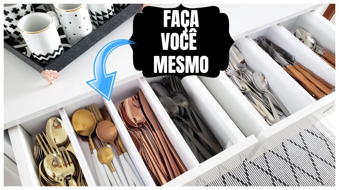 Como organizar gavetas de talheres e utensílios