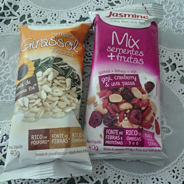 lanches saudáveis para viagem com oleaginosas