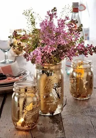 Como reutilizar vidros de conserva na decoração de festas