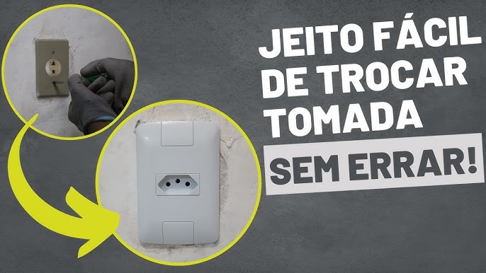 Como trocar tomada antiga por modelo novo 3 pinos
