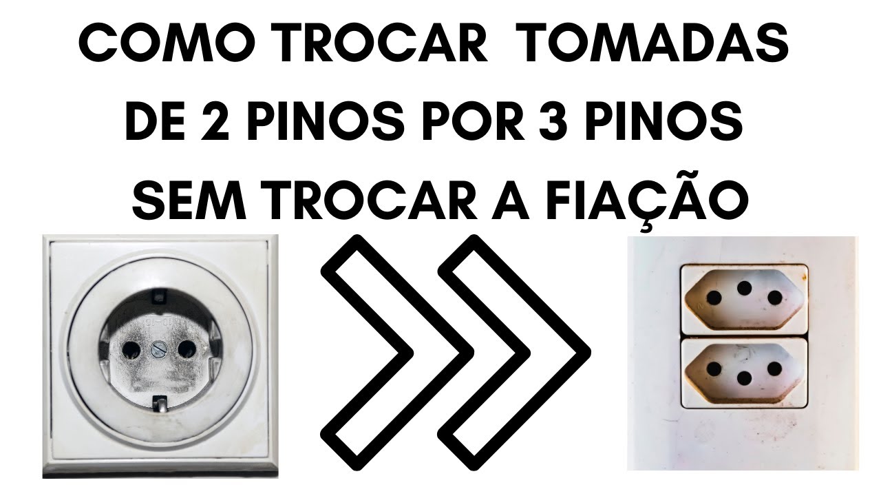 Como trocar tomada antiga por modelo novo 3 pinos